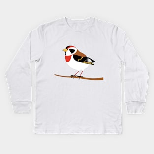 Cute little round fantasy bird Kids Long Sleeve T-Shirt